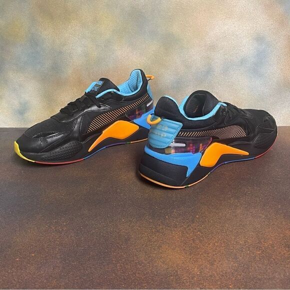 Puma x Tetris RS-X Men's Sneakers 372486-01 Puma Black-Luminous Blue Size 9M - Picture 9 of 16
